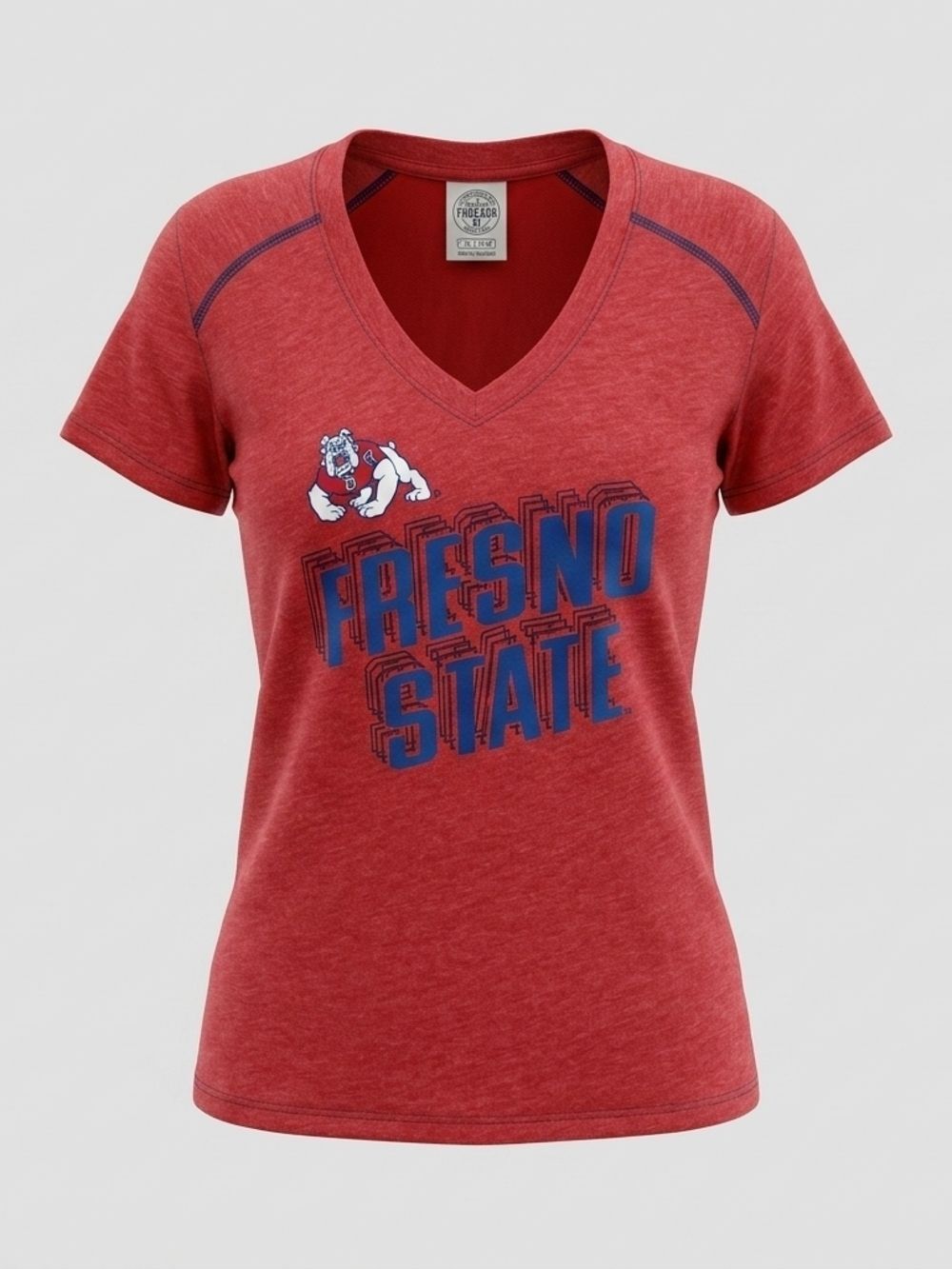 Fresno State Bulldogs Rivalry Threads Red Crewneck Tee with Branded Neck Tag XL